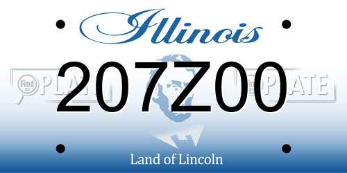 207Z00 Illinois License Plate