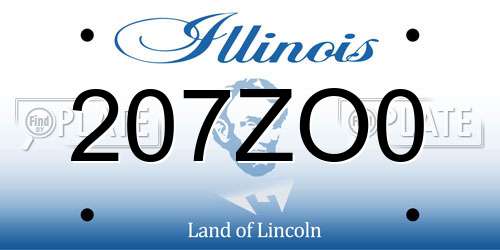 207ZO0 Illinois License Plate
