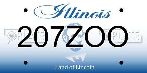 207ZOO Illinois License Plate