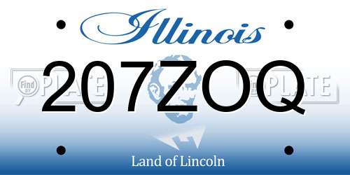 207ZOQ Illinois License Plate