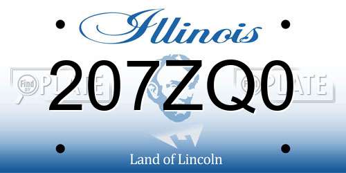 207ZQ0 Illinois License Plate