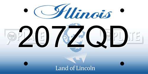 207ZQD Illinois License Plate