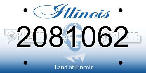 2081062 Illinois License Plate