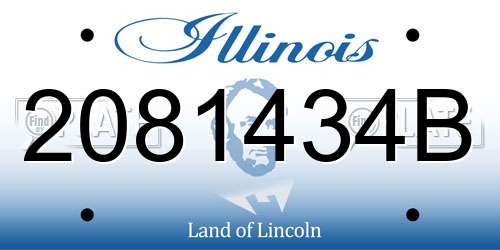 2081434B Illinois License Plate