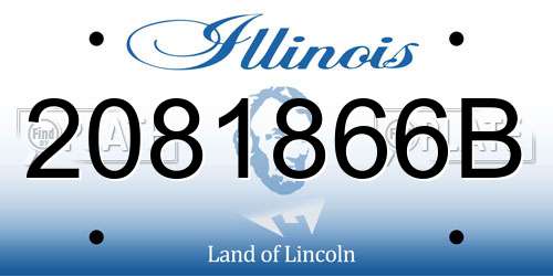 2081866B Illinois License Plate