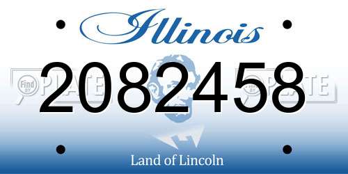 2082458 Illinois License Plate