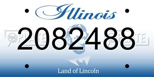 2082488 Illinois License Plate