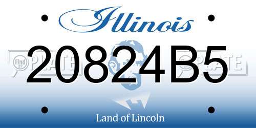 20824B5 Illinois License Plate