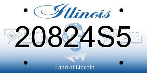20824S5 Illinois License Plate