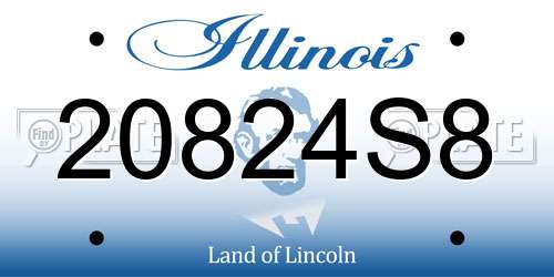 20824S8 Illinois License Plate