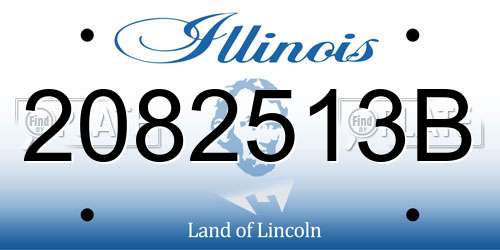 2082513B Illinois License Plate