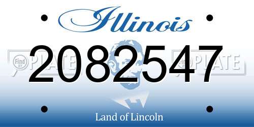 2082547 Illinois License Plate