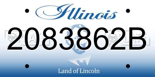 2083862B Illinois License Plate