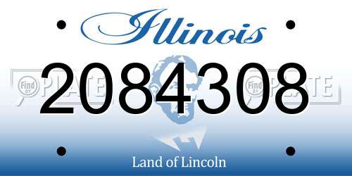 2084308 Illinois License Plate