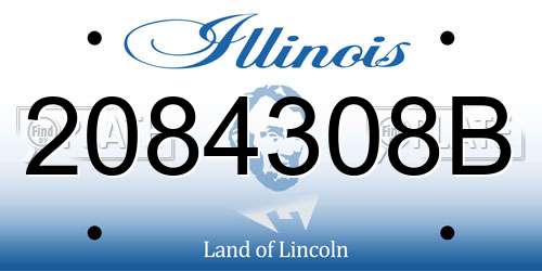 2084308B Illinois License Plate