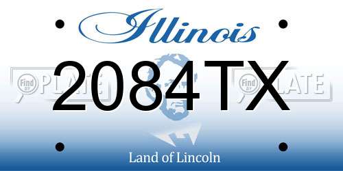 2084TX Illinois License Plate