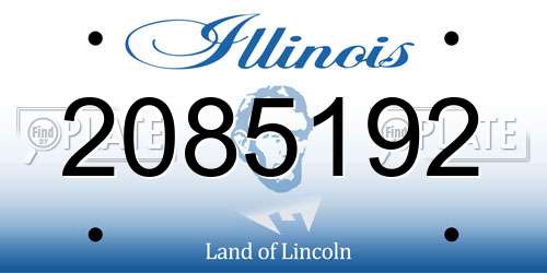 2085192 Illinois License Plate