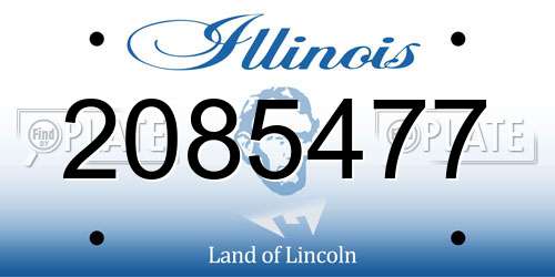 2085477 Illinois License Plate