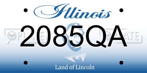 2085QA Illinois License Plate