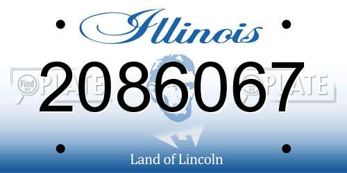 2086067 Illinois License Plate