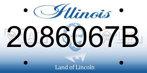 2086067B Illinois License Plate