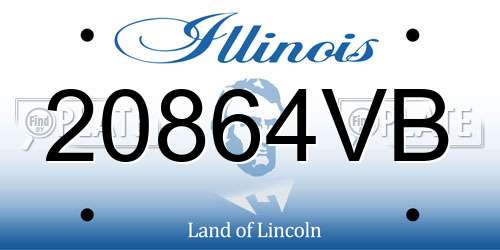 20864VB Illinois License Plate