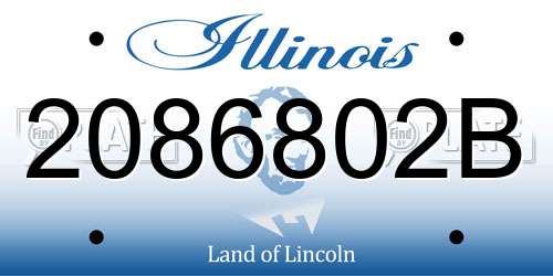 2086802B Illinois License Plate