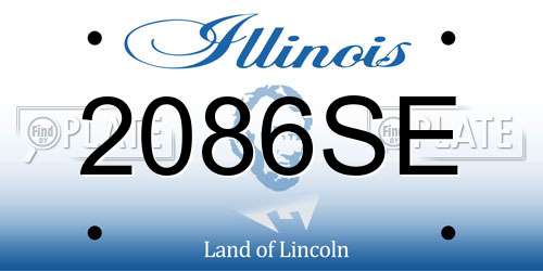 2086SE Illinois License Plate