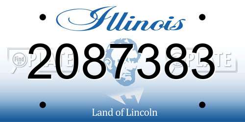 2087383 Illinois License Plate