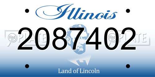 2087402 Illinois License Plate