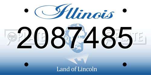 2087485 Illinois License Plate