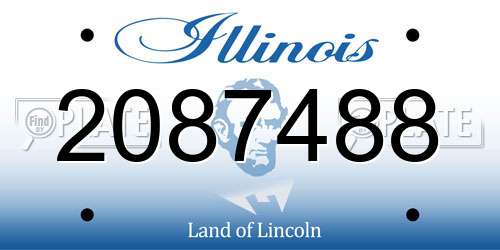 2087488 Illinois License Plate