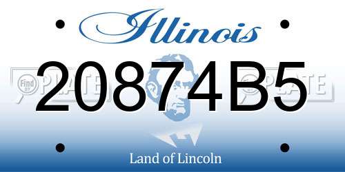 20874B5 Illinois License Plate