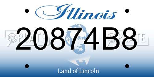 20874B8 Illinois License Plate