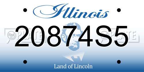 20874S5 Illinois License Plate
