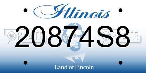 20874S8 Illinois License Plate