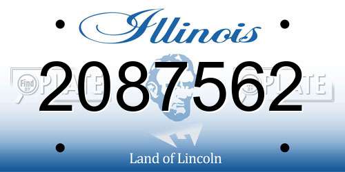 2087562 Illinois License Plate