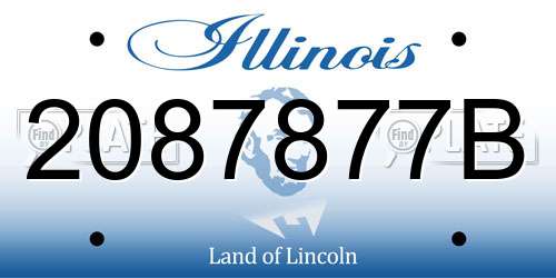 2087877B Illinois License Plate