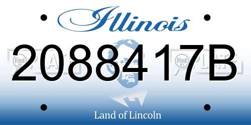 2088417B Illinois License Plate