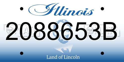2088653B Illinois License Plate