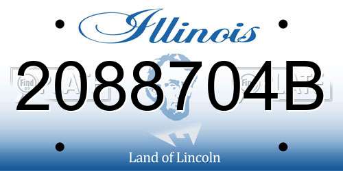 2088704B Illinois License Plate