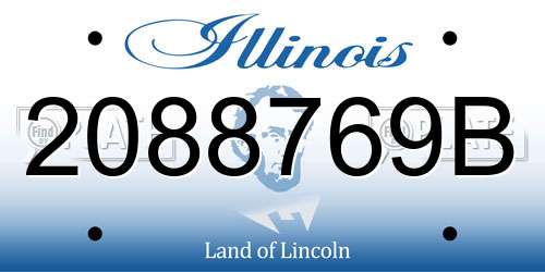 2088769B Illinois License Plate