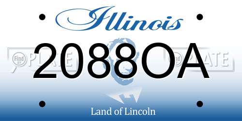 2088OA Illinois License Plate
