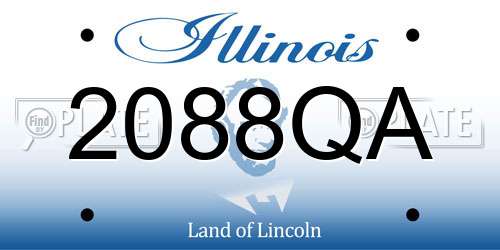 2088QA Illinois License Plate