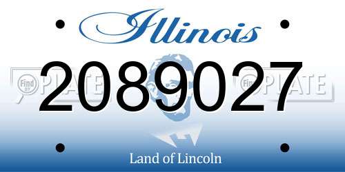 2089027 Illinois License Plate