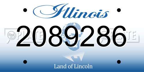 2089286 Illinois License Plate