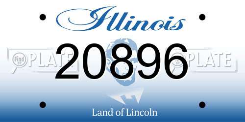20896 Illinois License Plate