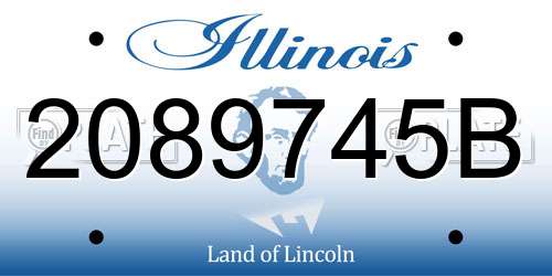 2089745B Illinois License Plate