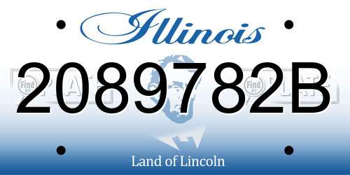 2089782B Illinois License Plate