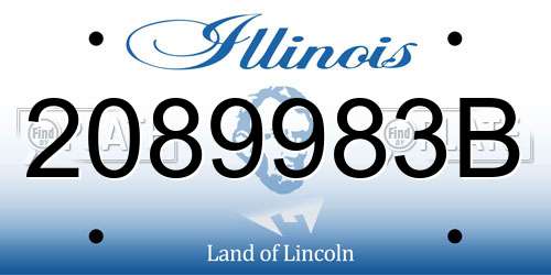 2089983B Illinois License Plate